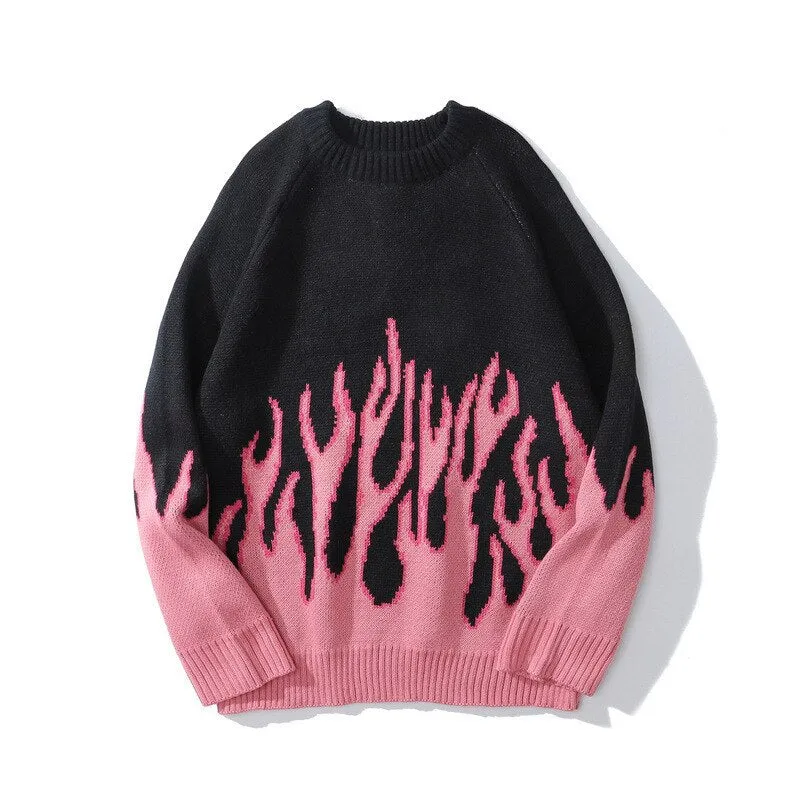 Knitted Vintage Flame Sweater