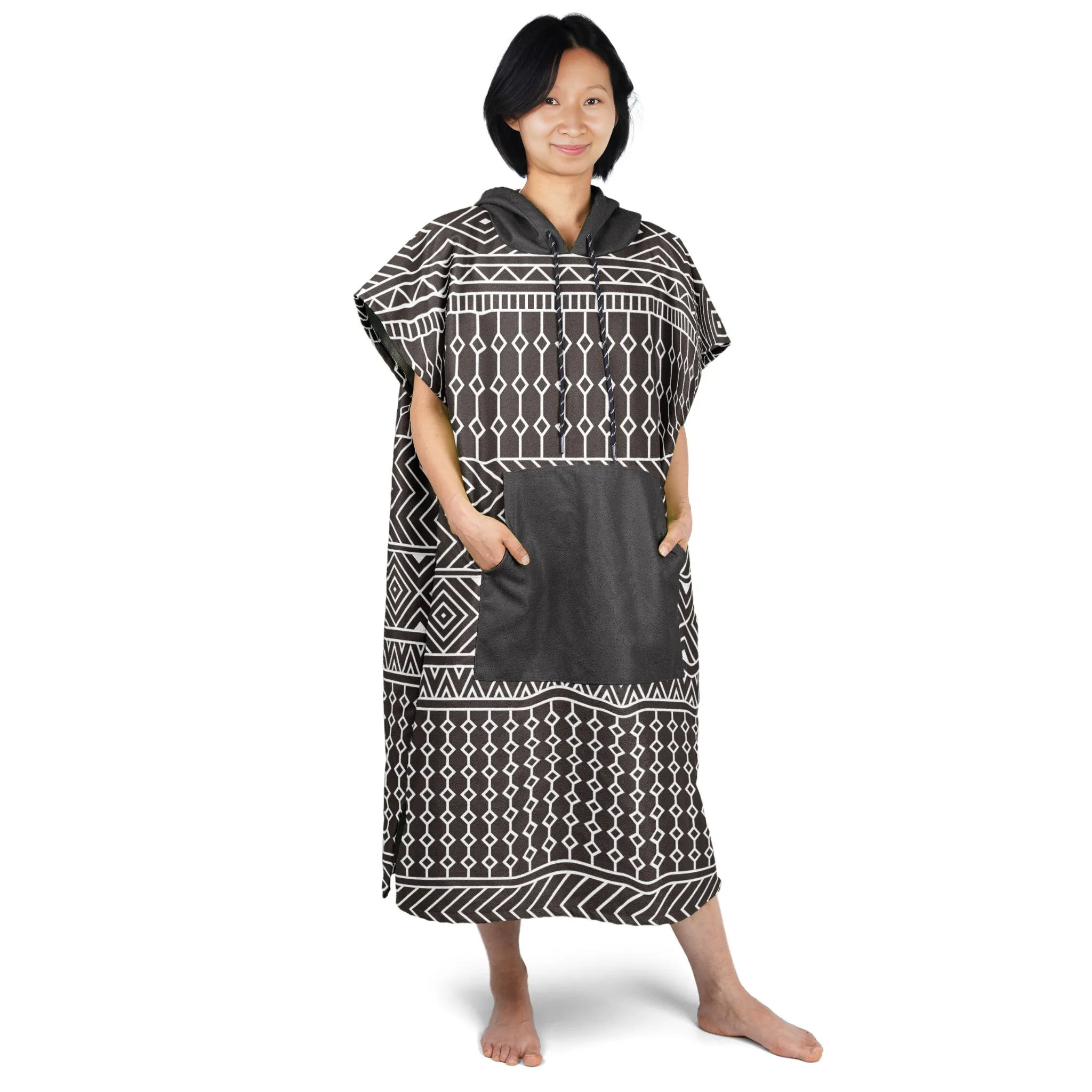 Large Hooded Beach Towel Poncho for Adults