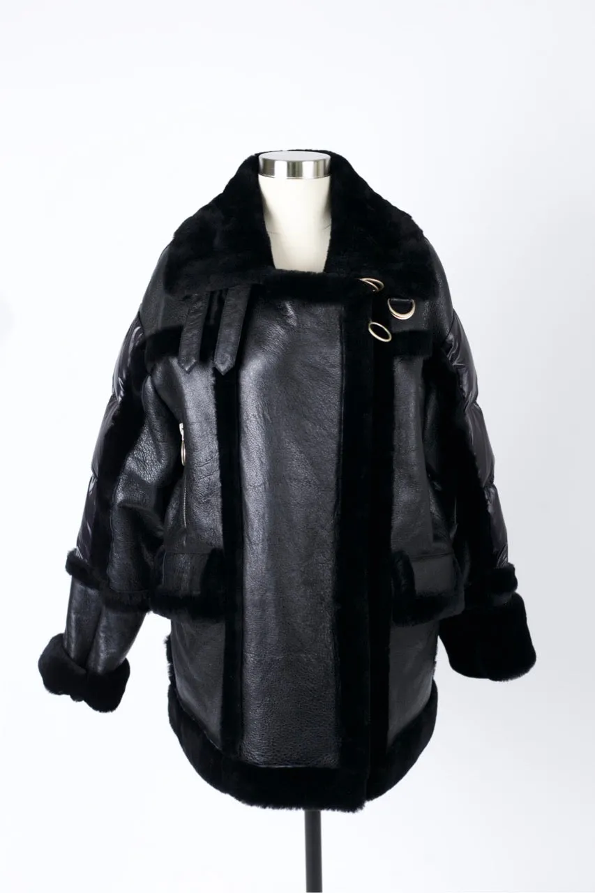 Leather Shearling Coat