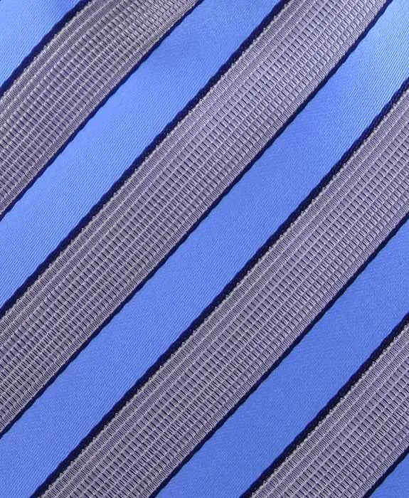 Light Blue & Silver Striped Tie