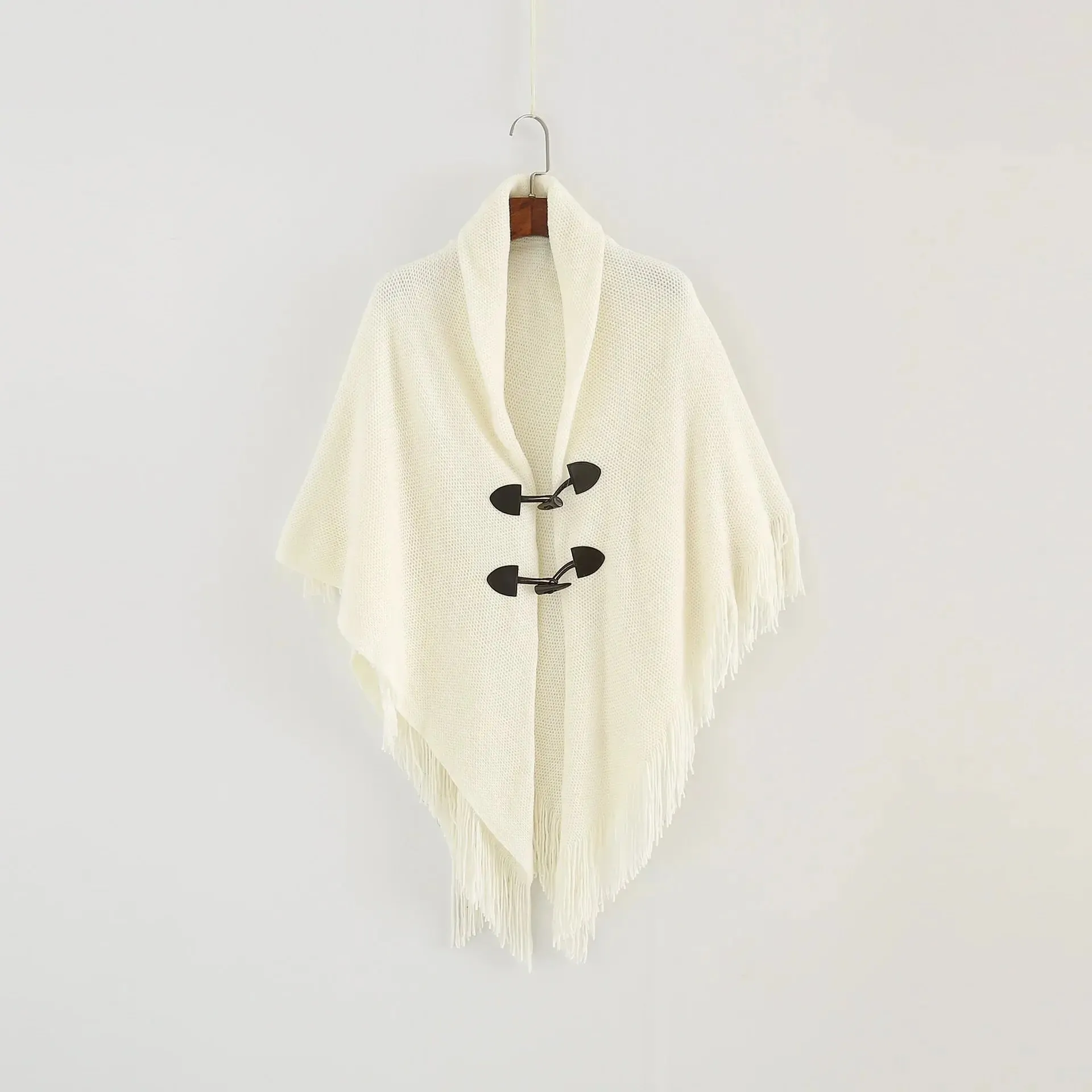 Loose Knitted Kimono Poncho Shawl Cardigan