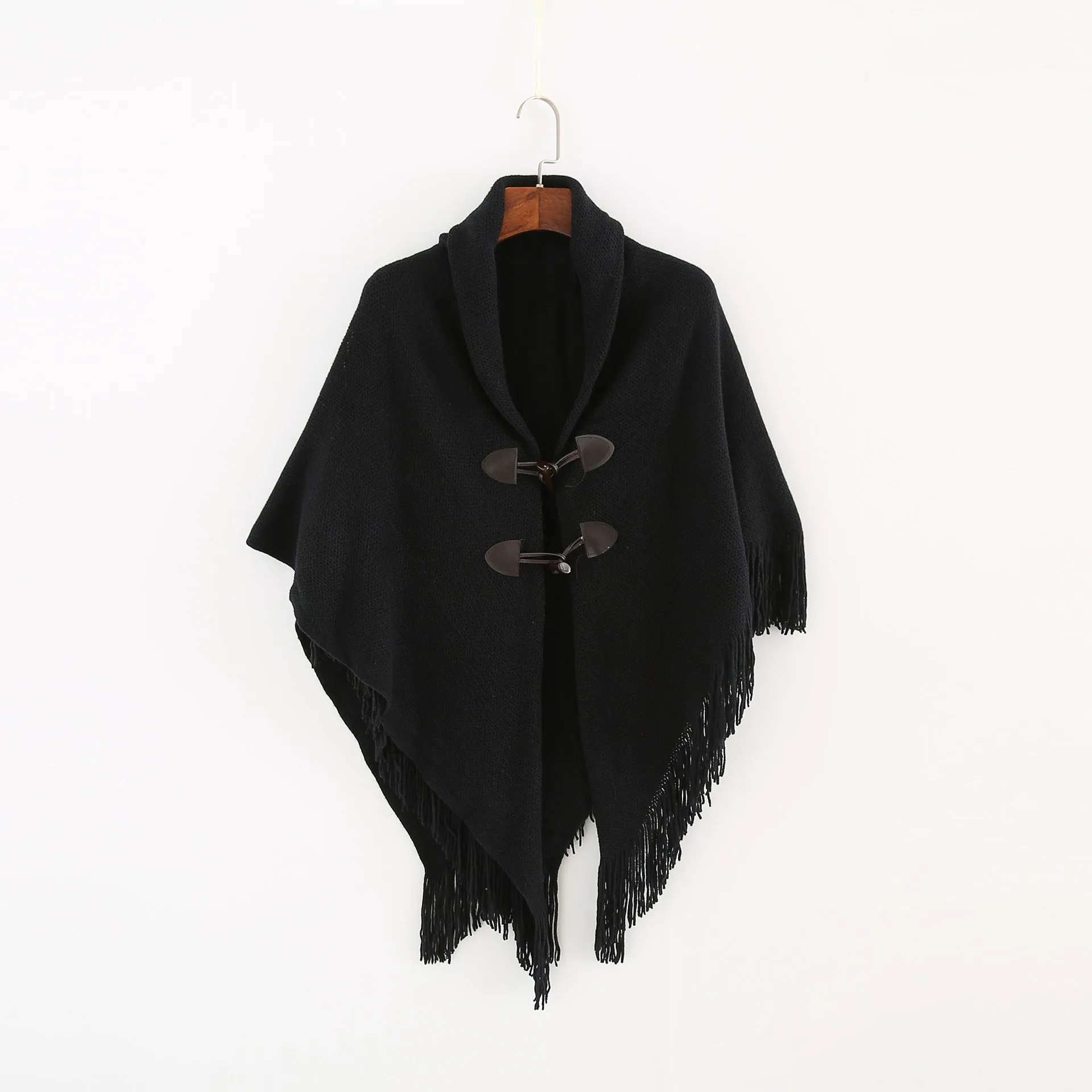 Loose Knitted Kimono Poncho Shawl Cardigan