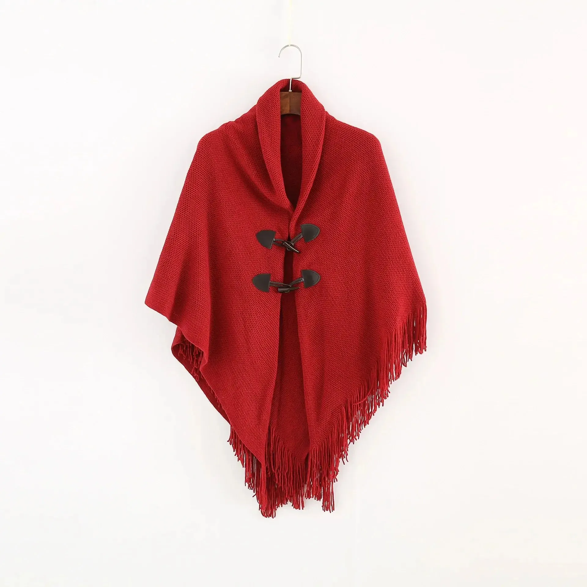 Loose Knitted Kimono Poncho Shawl Cardigan