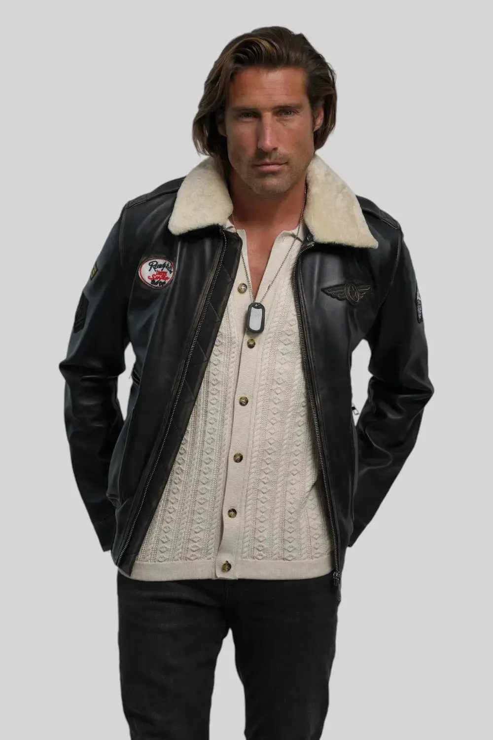 Luigi Shearling Aviator Jacket