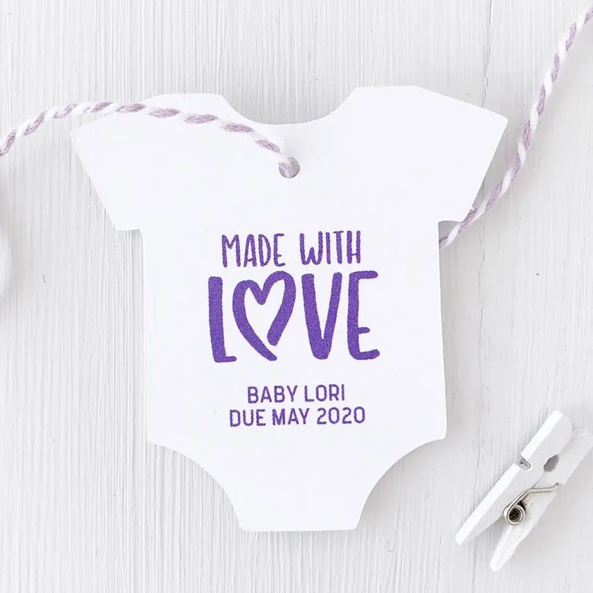 Made With Love Baby Shower Gift Tags