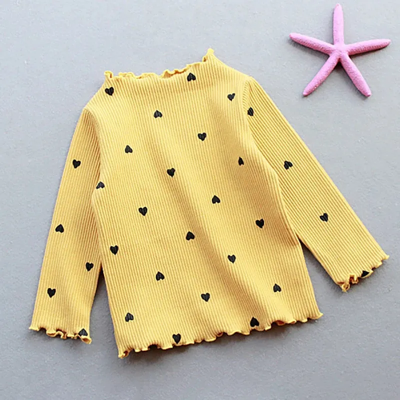 Menoea Girls Lovely Heart Print Sweaters New Autumn Kids Baby Pattern Clothing Fashion Clothes Casual Outfits Knit Girls Sweater