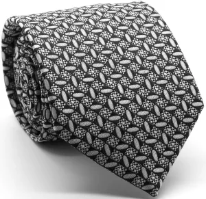 Mens Dads Classic Geometric Circle Pattern Business Casual Necktie & Hanky Set OO