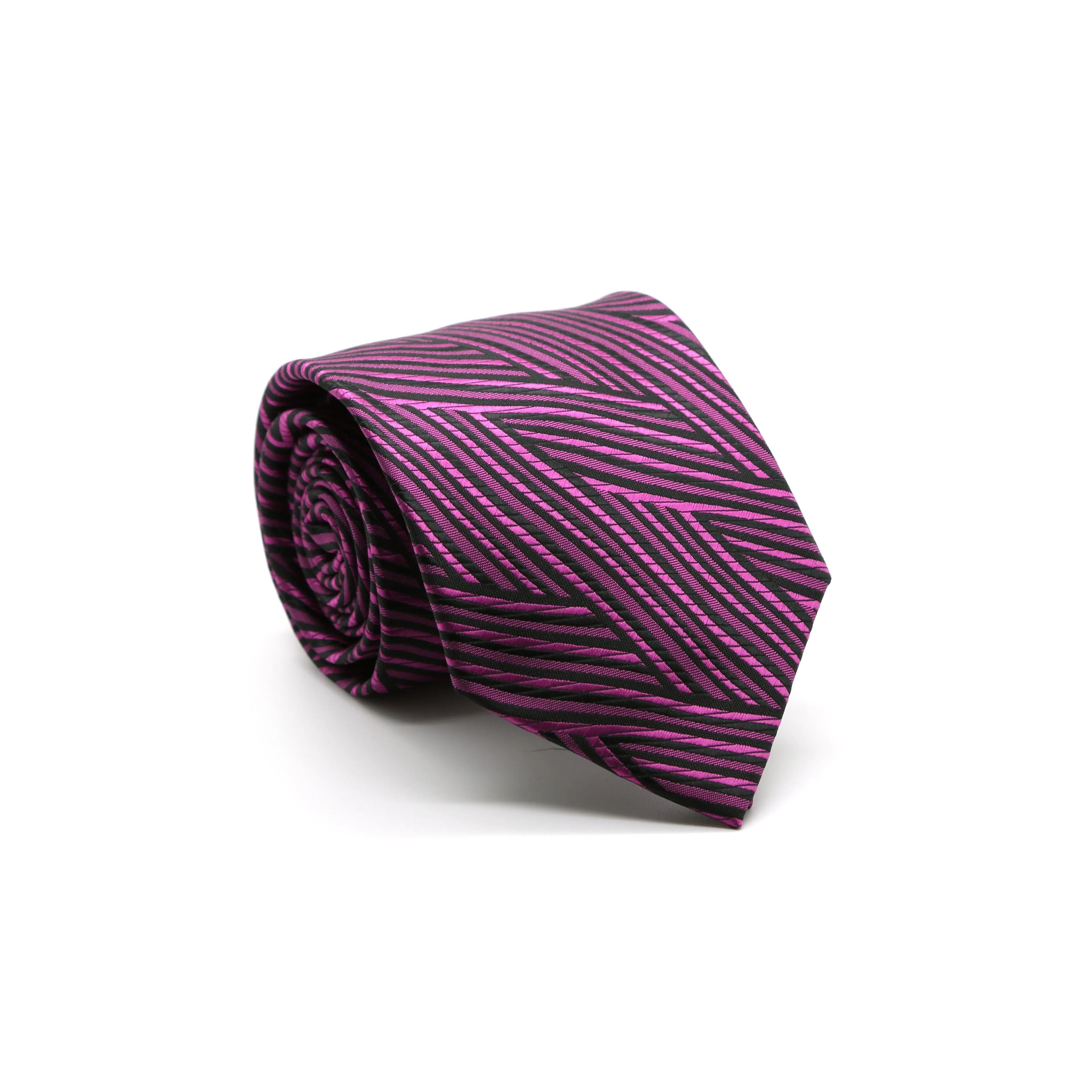 Mens Dads Classic Geometric Pattern Business Casual Necktie & Hanky Set IO