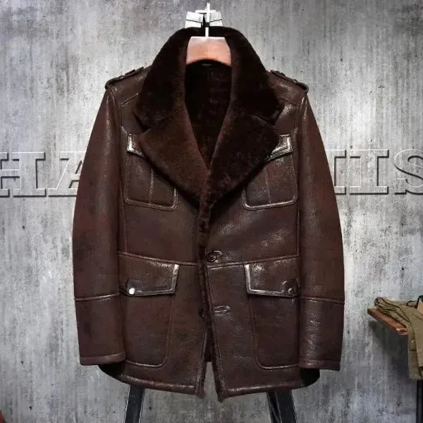 Men's Pilot B3 Sheepskin Leather Aviator Jacket