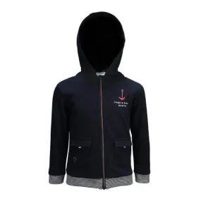 NAVY BLUE ZIP UP HOODIE FOR BOYS