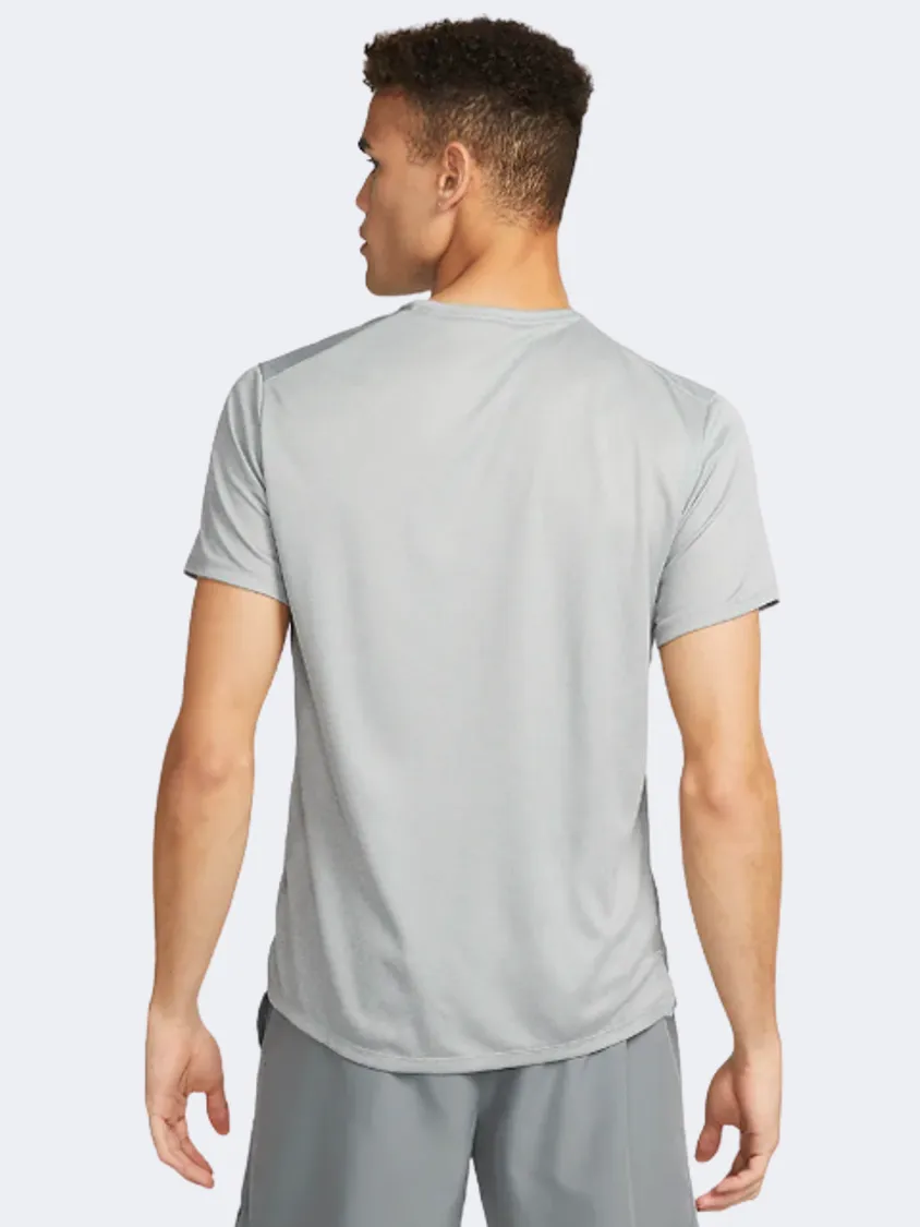 Nike Dri-Fit Uv Miler Men Running T-Shirt Grey