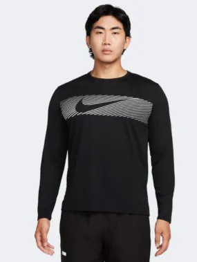 Nike Miler Flash Men Running Long Sleeve Black/Silver