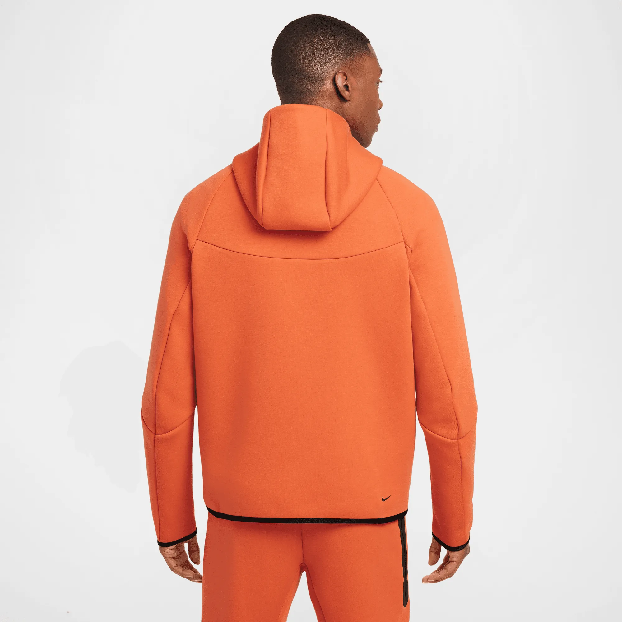 Nike Tech Windrunner Orange Fleece Full-Zip Hoodie