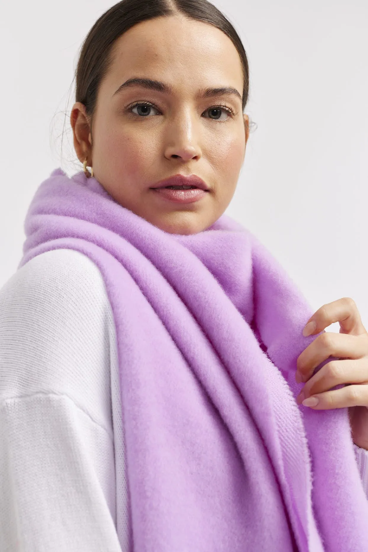 Nina Wool Scarf in Lilac