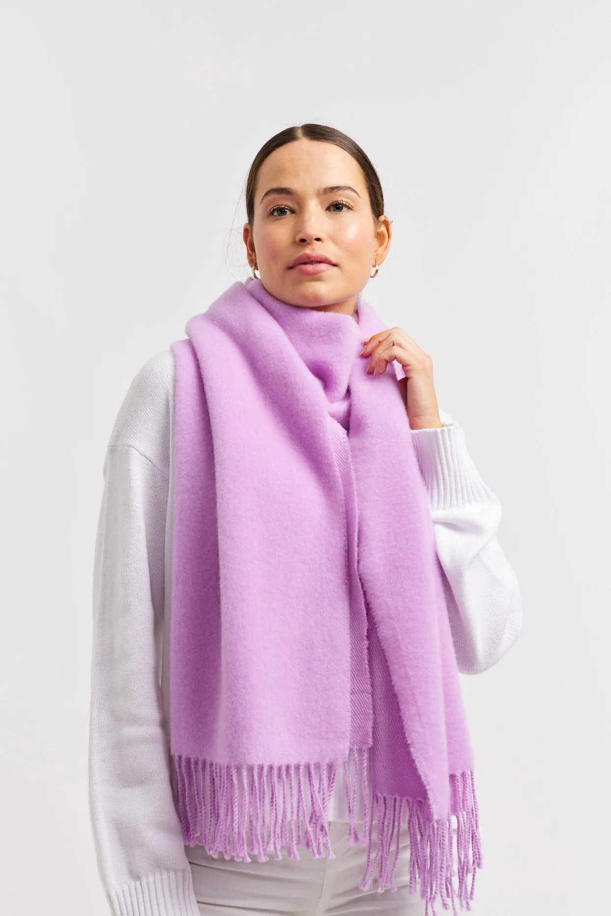 Nina Wool Scarf in Lilac