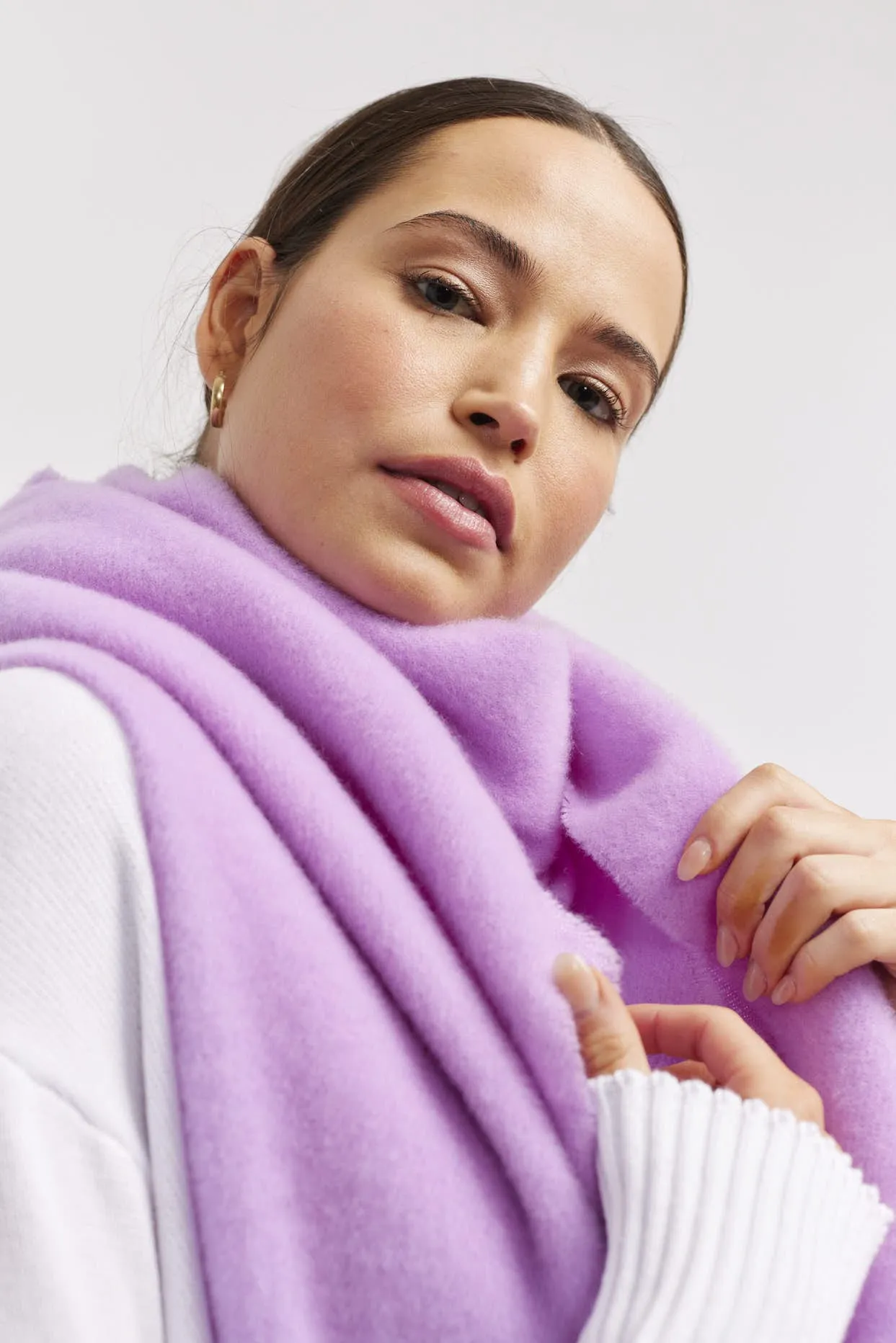 Nina Wool Scarf in Lilac