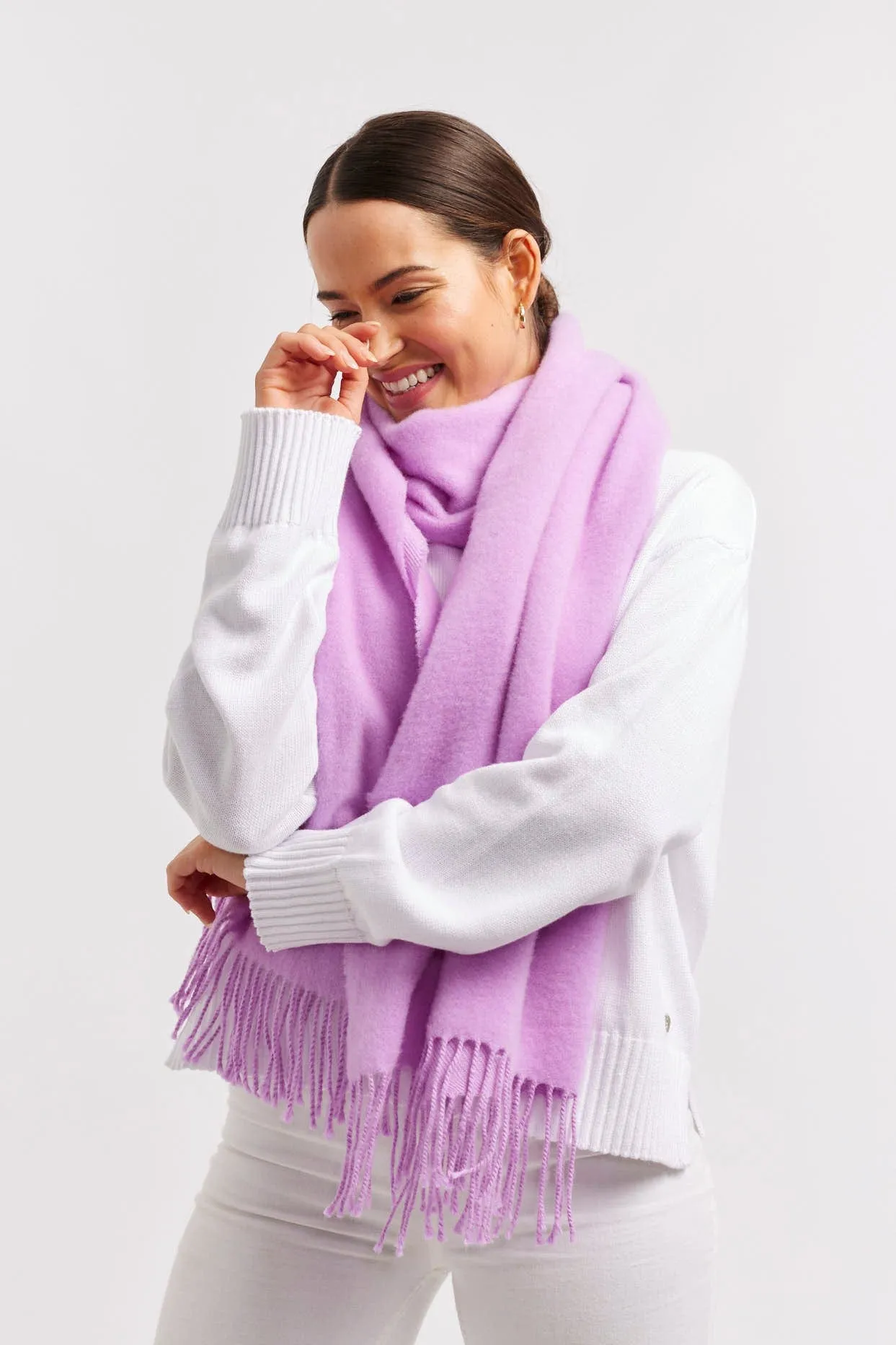 Nina Wool Scarf in Lilac