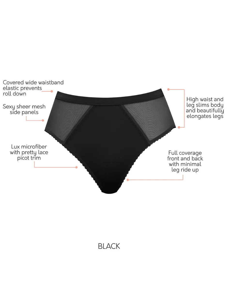 Parfait Micro Dress Panty, Black | Black Parfait French Cut Panties | Black Parfait By Affinitas Panties