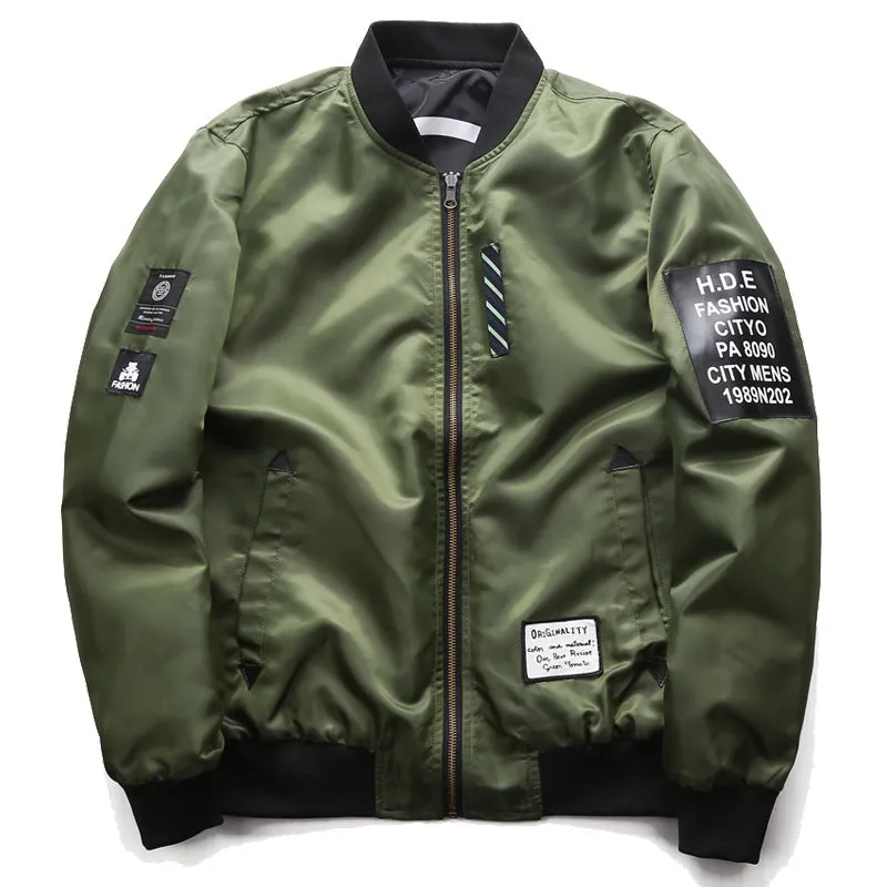 Pilot Air Force Style Bomber Men Flying Jacket