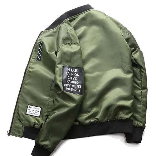 Pilot Air Force Style Bomber Men Flying Jacket