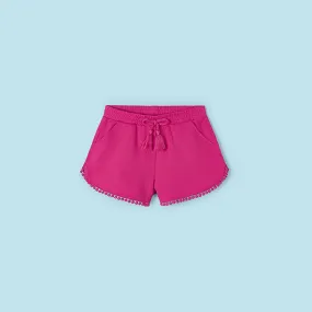 PINK CHENILLE SHORT FOR BABY GIRLS