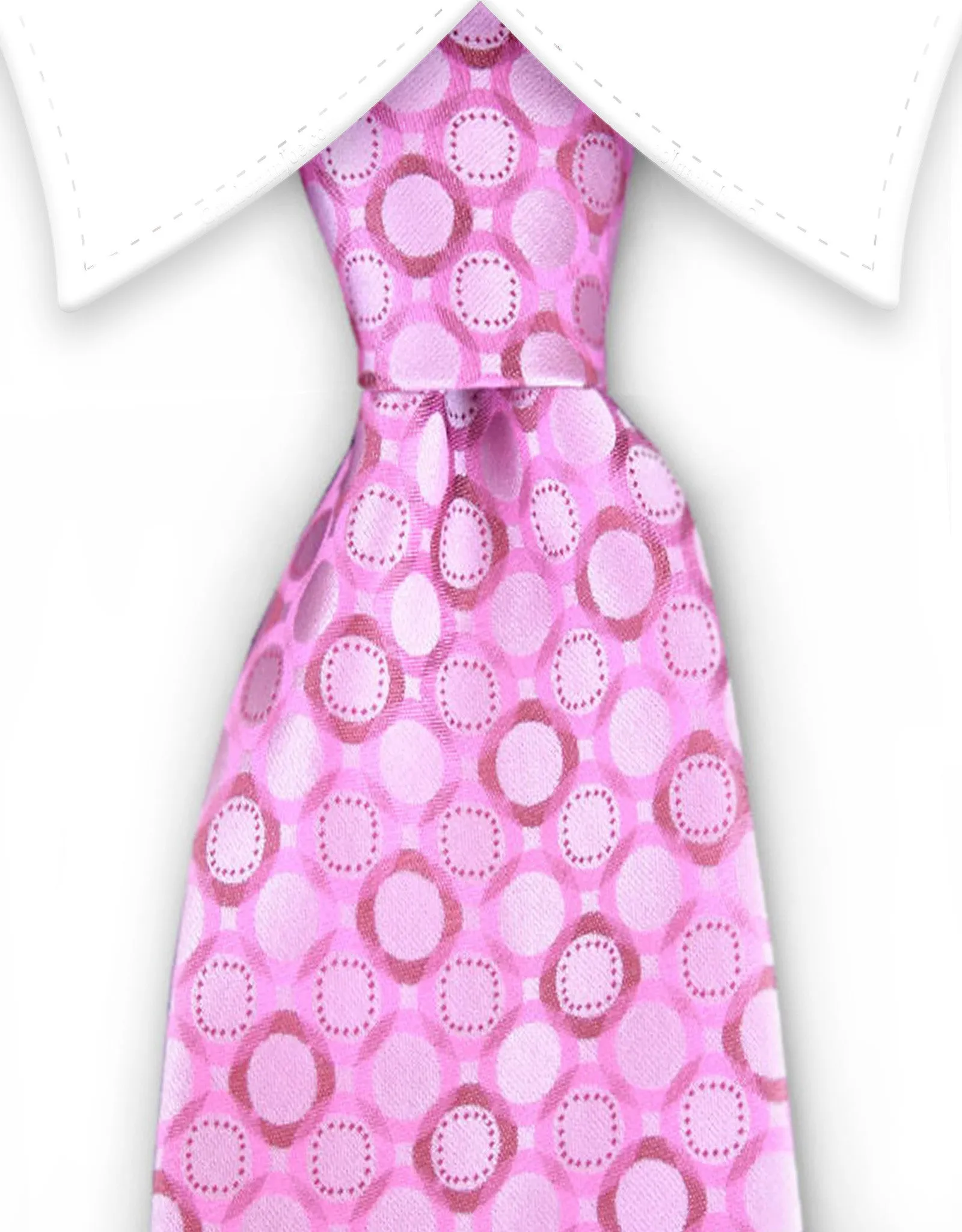 Pink Circle Necktie