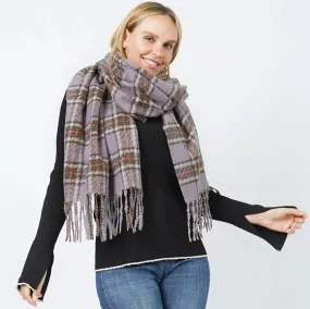 Plaid Tassel Scarf