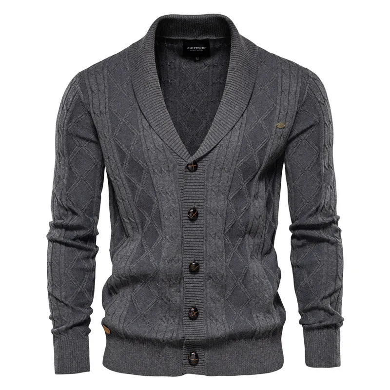 Plus Size Men’s Jumper Premium Quality Warm Sweater V Neck Fashionable Cardigan Jacket |Y168