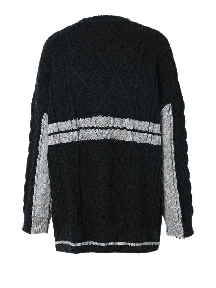 Pre Order:  Casual Striped Knitting Sweater