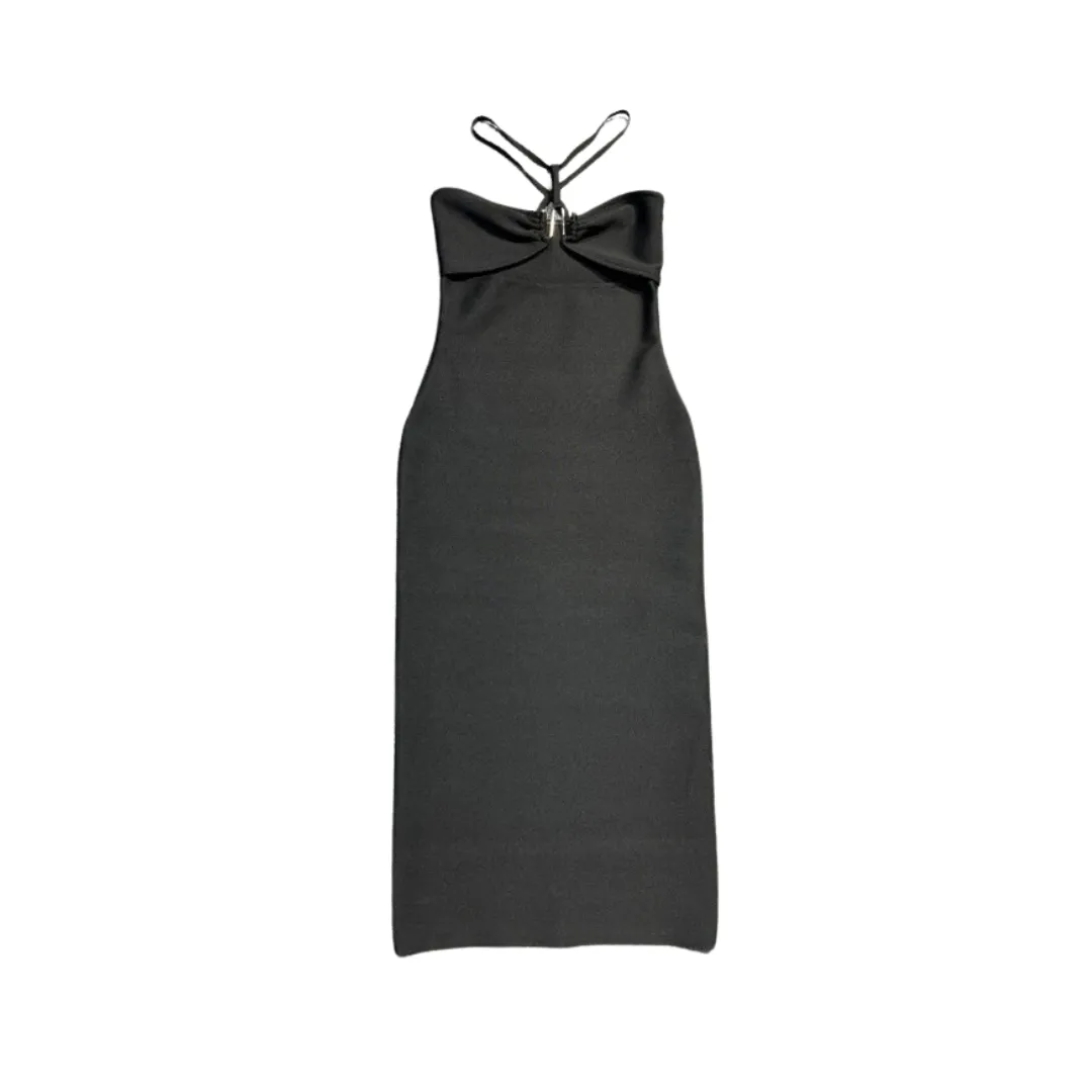 Pre Order:  Hollow Halter Neckline Bandage Dress