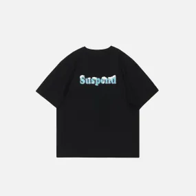 "Suspend" Cold Letter Print T-shirt