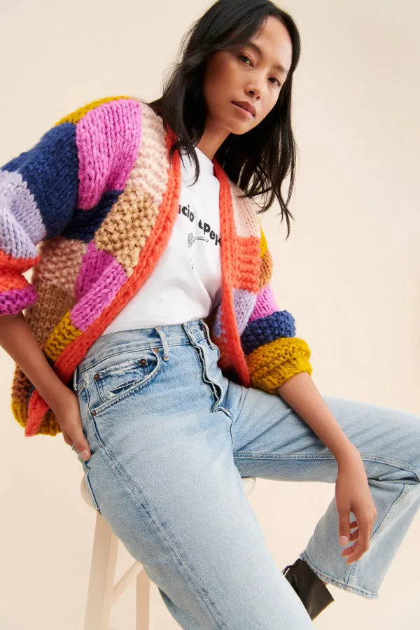 Rainbow Knitted Cardigan