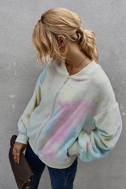 Ready For Fall Tie-Dye Fluffy Jacket - 4 Colors