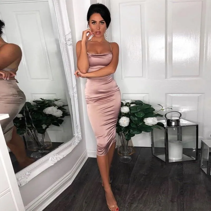 Satin Midi Dress