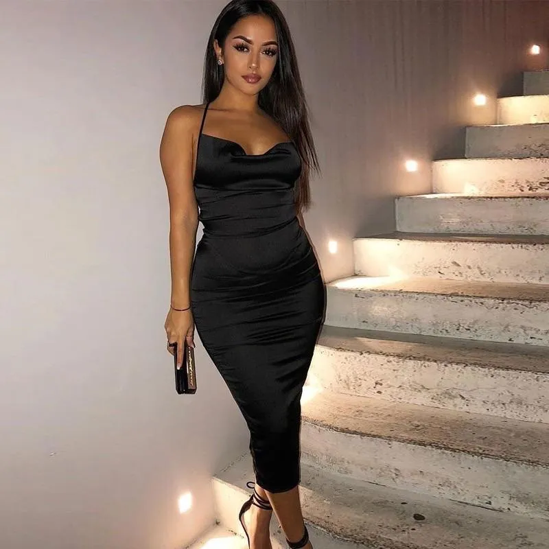 Satin Midi Dress