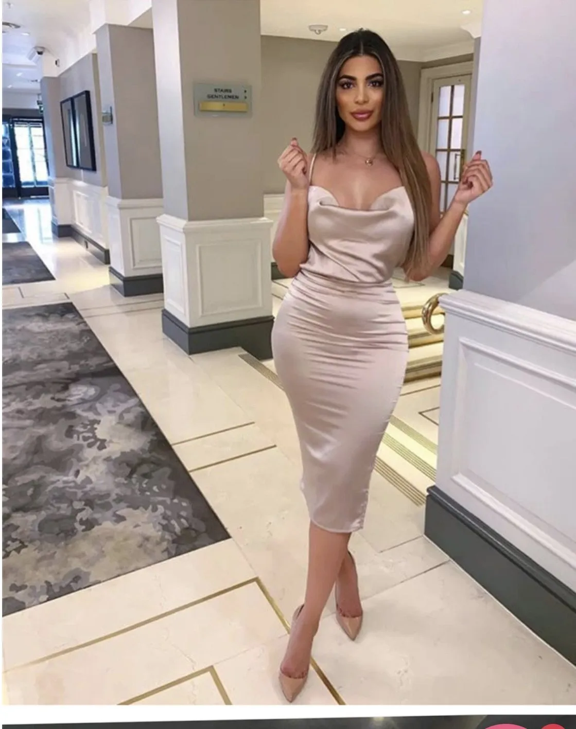 Satin Midi Dress