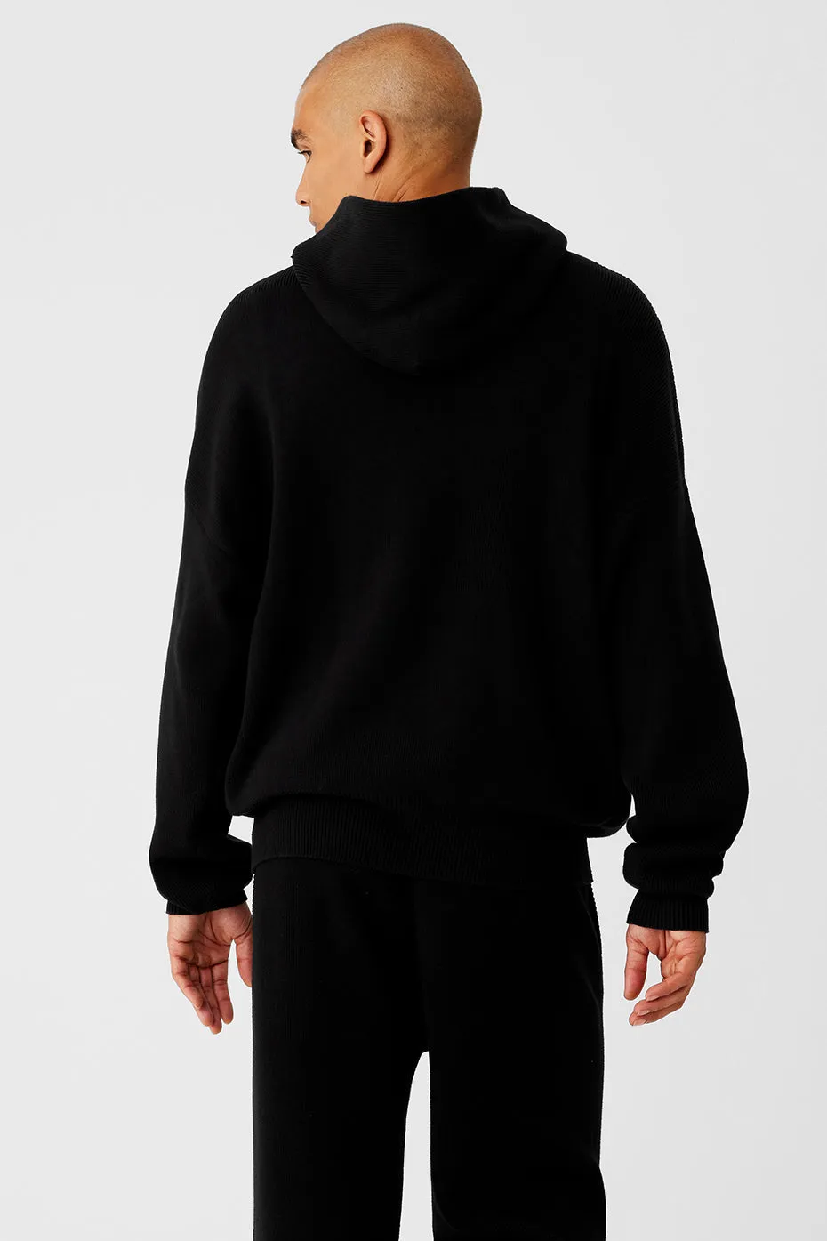 Scholar Hooded Sweater - Black