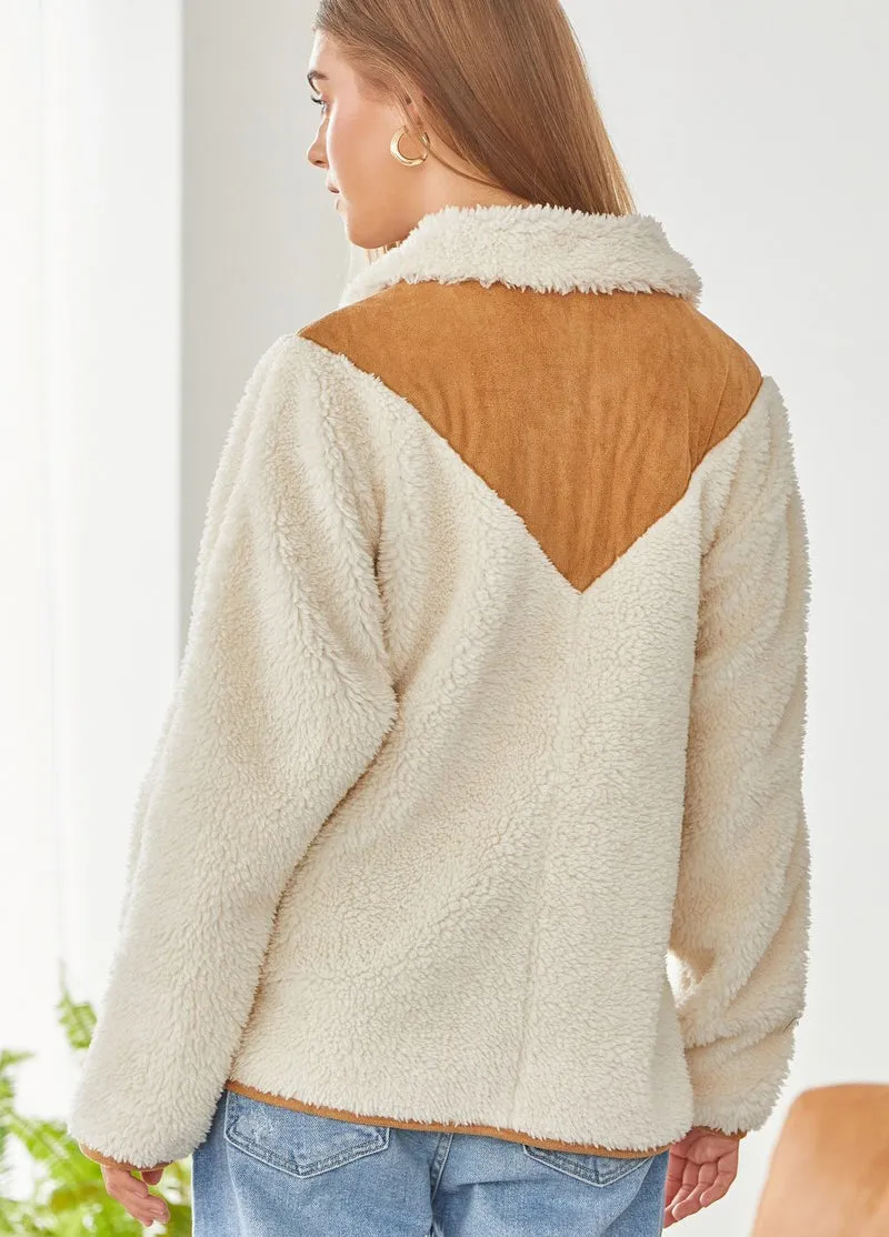 Shearling Pullover Jacket