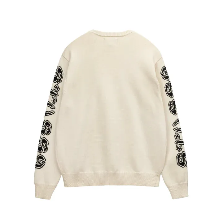 SLEEVE LOGO SWEATER / STUSSY / NATURAL