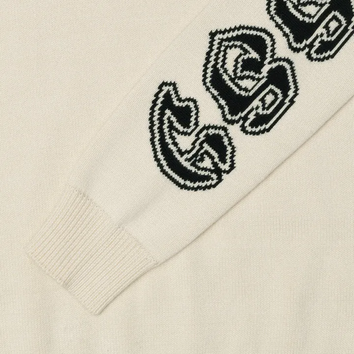 SLEEVE LOGO SWEATER / STUSSY / NATURAL