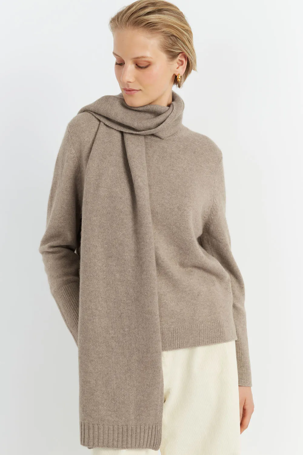 Soft-Truffle Cashmere Scarf