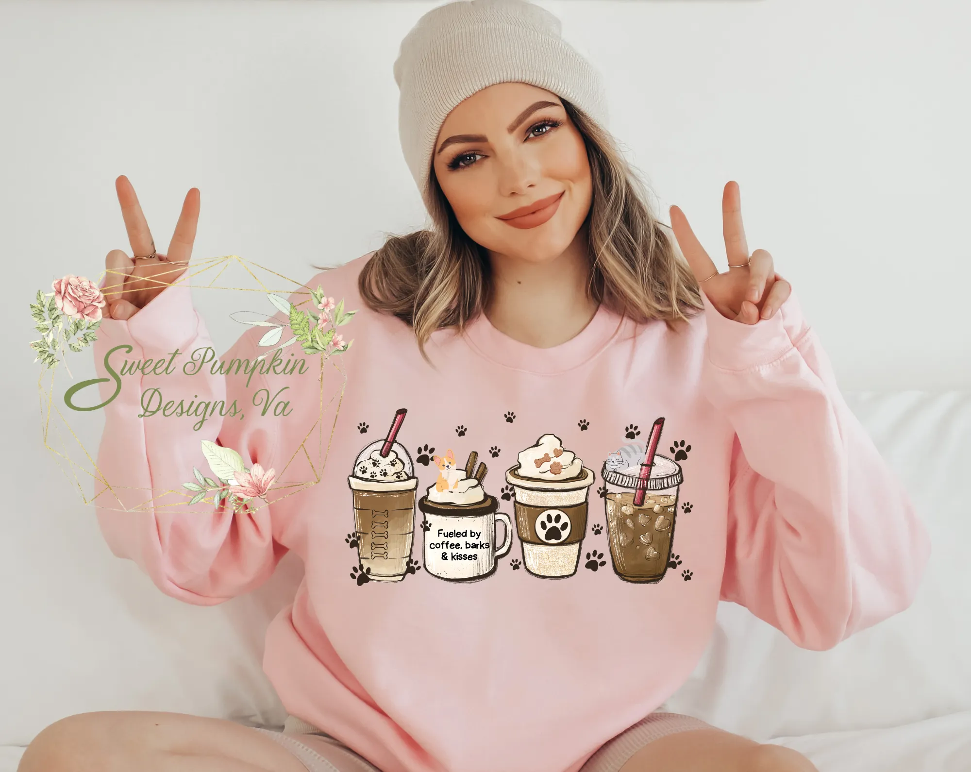 Stay cozy in our Vet Coffee Crewneck Sweatshirt for Women