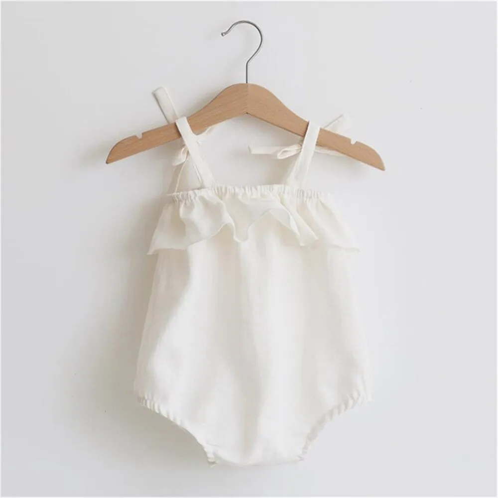 Summer Baby Girl Bodysuit Princess Newborn Baby Clothes For 0-2Y Girls Sleeveless Jumpsuit Kids Baby Outfits Headband