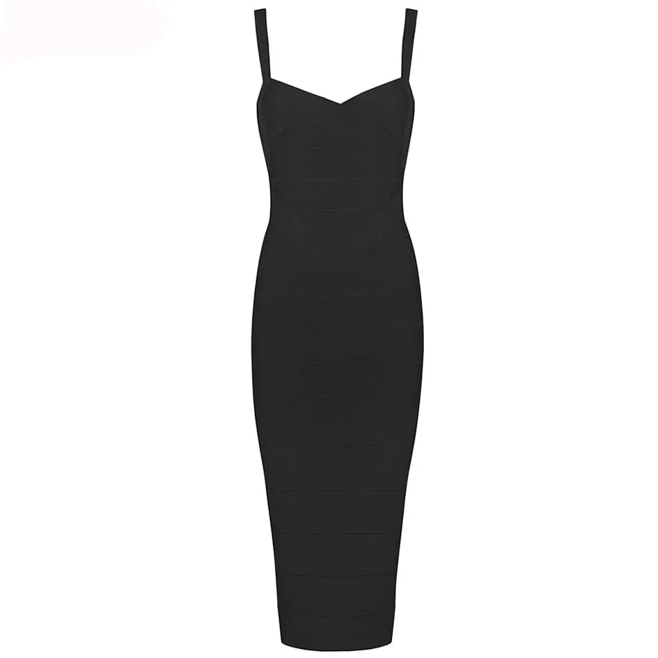 Summer Elegant Dresses Sexy Bandage Dresses Women Sleeveless Spagheti Strap Bodycon Celebrity Evening Party Dress Vestidos