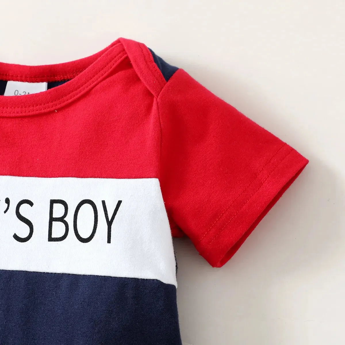 Summer Fashion Sport 2PCS Outfit , 3-24 Months Baby Boys Clothes Set - Short Sleeve Letter Top Bodysuit  Shorts Toddler Boy