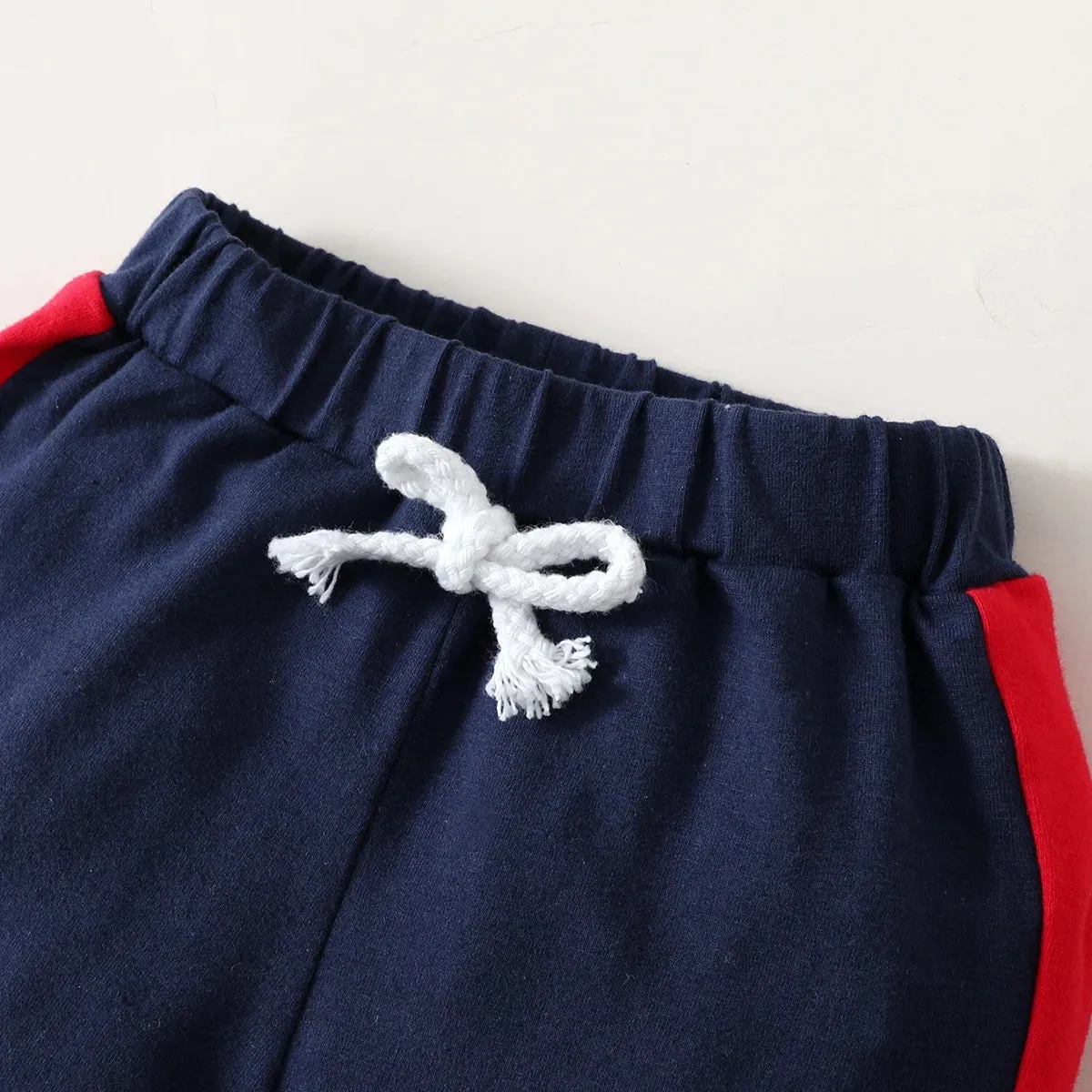 Summer Fashion Sport 2PCS Outfit , 3-24 Months Baby Boys Clothes Set - Short Sleeve Letter Top Bodysuit  Shorts Toddler Boy