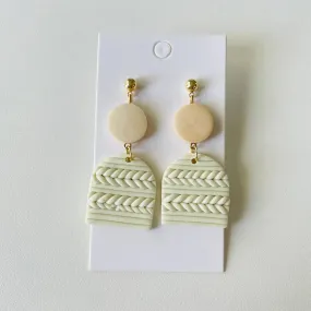 Tan Sweater Arch Earrings