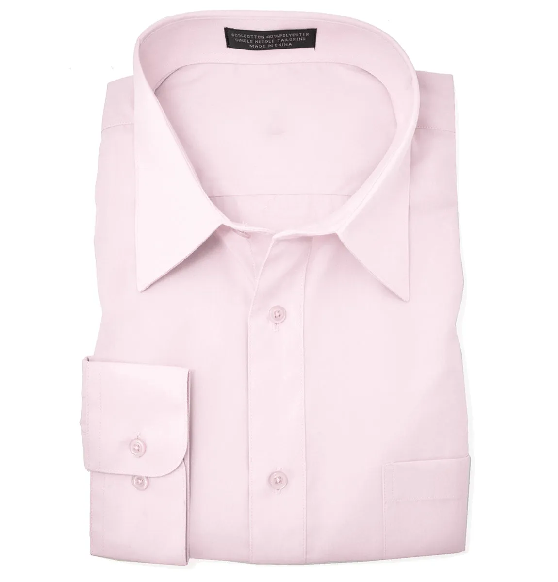 The Essential Solid Lite Pink Men's Dress Shirt