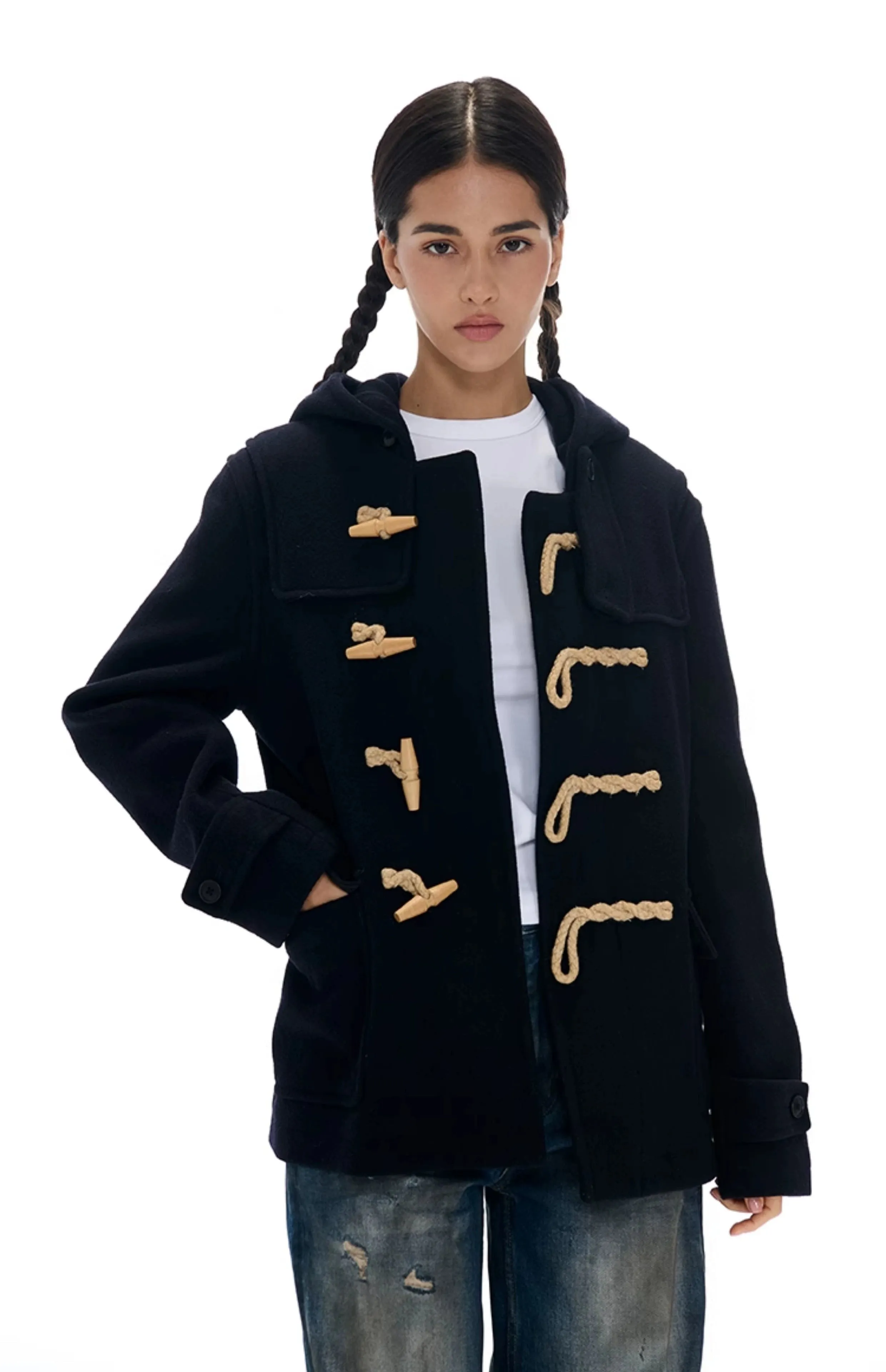 Toggle Rope Hooded Coat