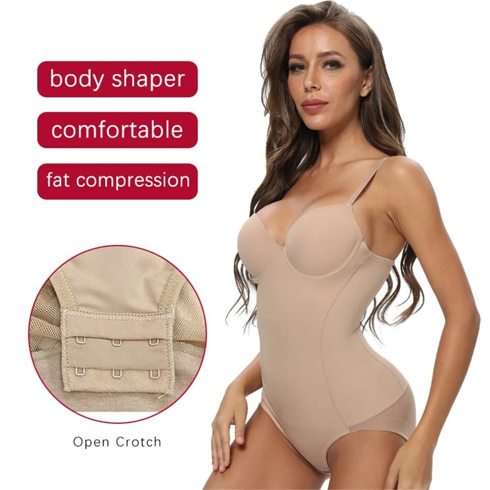 Underwear Bodysuits Shapewear Women's Body Shapewear Push Up Underwire Body Waist Trainer Modeling Straps